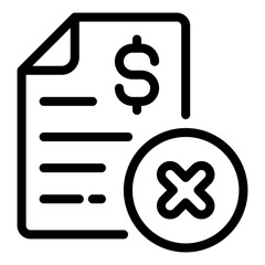  canceling payment icon  