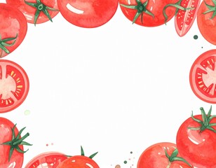 沢山のトマトのフレーム