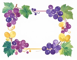 お洒落なぶどうのフレーム