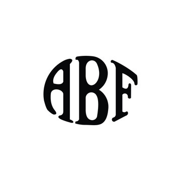 ABF Monogram Logo in Vintage Serif Typography with Elegant Black Lettermark Design