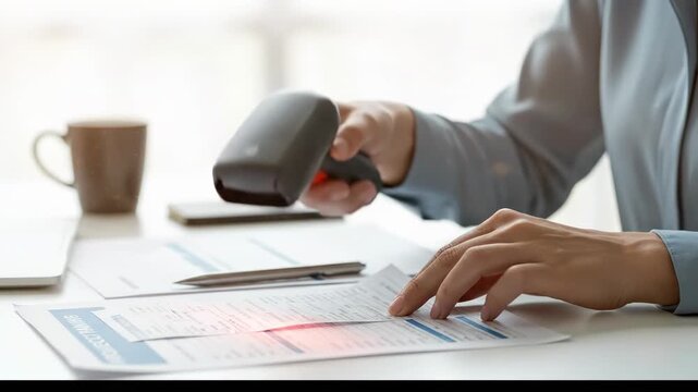 Document scanning process at workspace