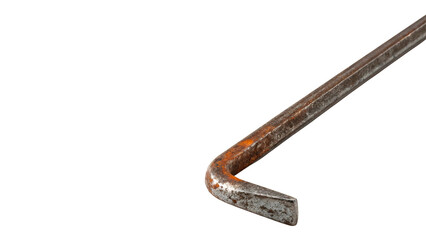 Obraz premium Rusty metal tool for gripping or pulling isolated on transparent background