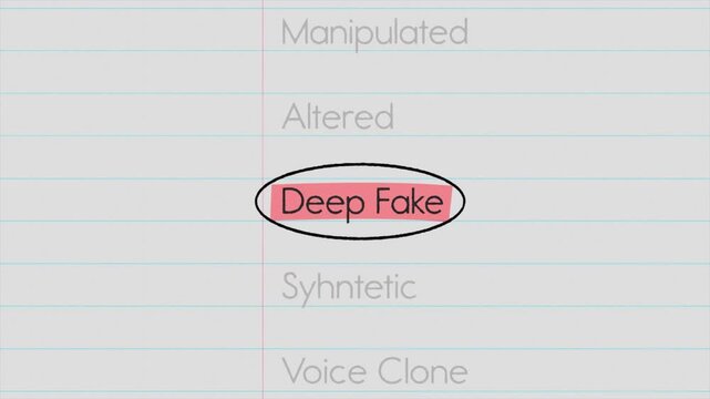 deep fake highlighted text with documentary style title animation for news and report