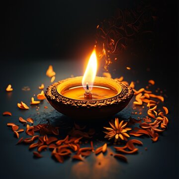 Capturing the cultural significance of jur sital with a beautifully crafted earthen lamp.