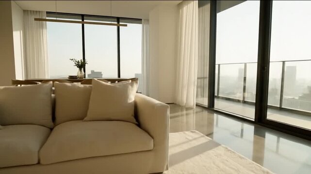 Modern Apartment Living Room Walkthrough