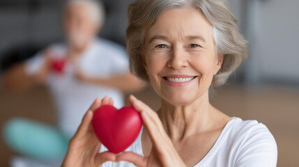 Faceless elderly patient engaging in cardiac rehab class with medical supervision, heart health recovery program, cardiovascular rehabilitation therapy, defocused older person, wit