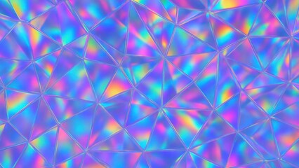 Vibrant holographic geometric pattern desktop wallpaper