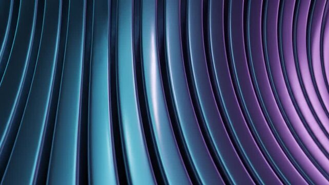 Abstract Blue Purple Gradient Wavy Lines Background.