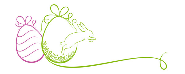 illustration of easter egg with bunny.eps