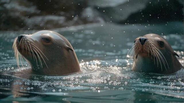 sea lion on the rocks