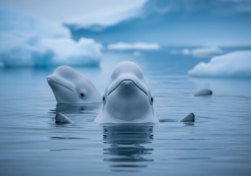 Beluga whales in arctic waters
