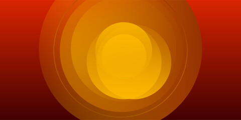 Abstract orange circle on dark red background. Vector illustration
