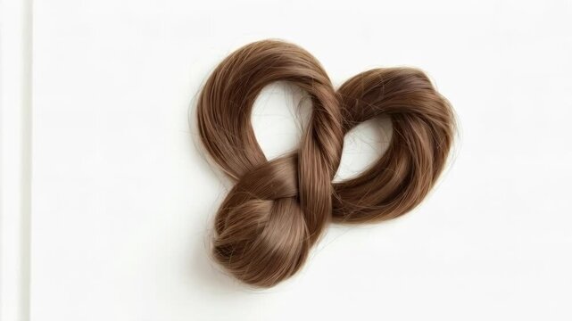 Light curls, artfully woven into an endless symbol of good fortune, emphasise the elegance of logos or cosmetic packaging as a stylish atmospheric backdrop.
