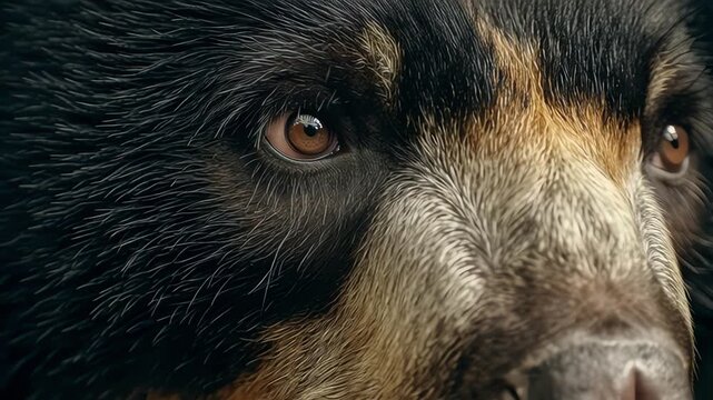Close-up of a Sloth Bear's Face