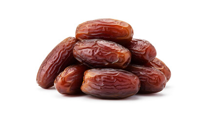 Obraz premium Ramadan Dates Pile Medjool Fresh White Background