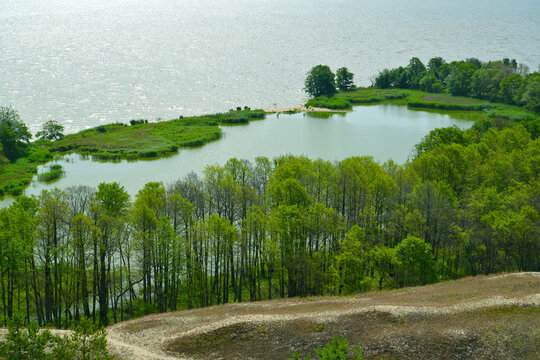 KALININGRAD REGION, RUSSIA. View of Lake Lebed. Curonian Spit