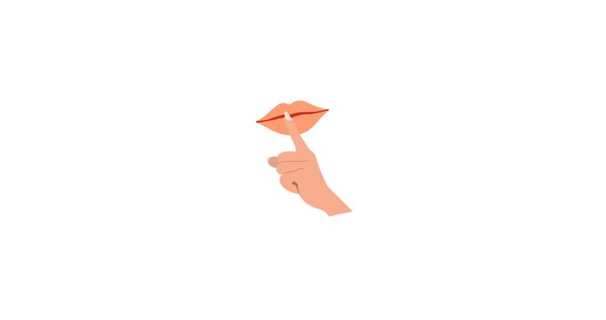 Silence quiet hush gesture