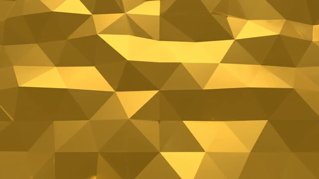 Golden low poly geometric texture background