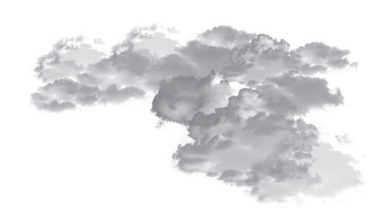 Obraz premium Realistic transparent cloud, vibrant and dynamic sky element for design overlay, png