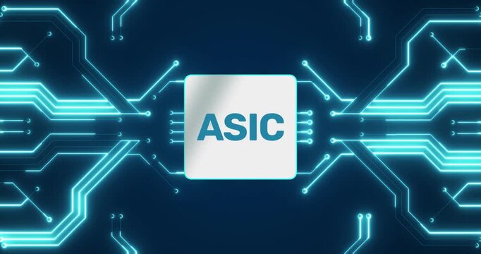 ASIC - Application Specific Integrated Circuit on a circuit board