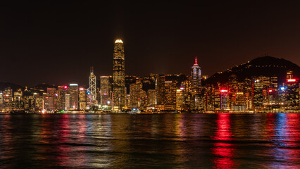 Fototapeta premium night view city panorama of a large metropolis