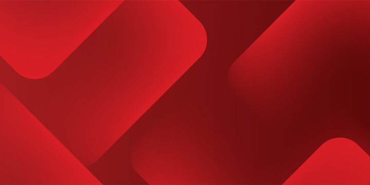 Abstract blue background with glowing geometric lines. Modern red gradient square shape design. Futuristic technology concept. Suit for brochure, corporate, website, poster, banner, cover modern