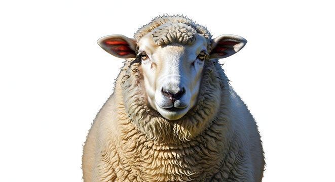 Close-up of a sheep looking directly at the camera
