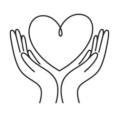 Obraz premium hands holding heart