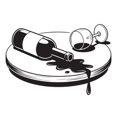 Fototapeta premium illustration of a wine instrument