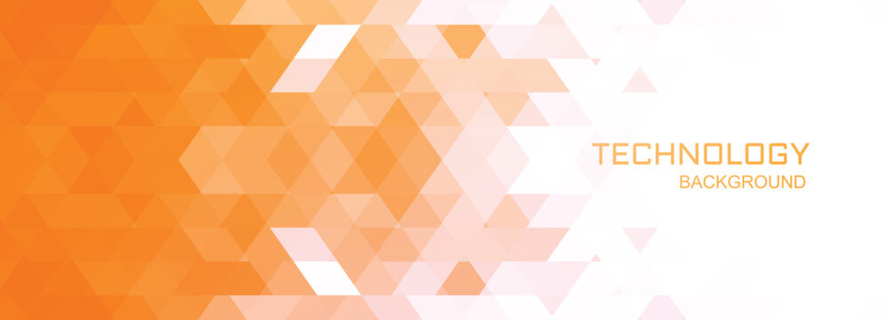 Technology Abstract Background Overlay Collection with Orange Gradient Featuring Geometric Triangles, Motion Depth, and Modern Innovation Design for Digital, Futuristic, and Creative Graphics