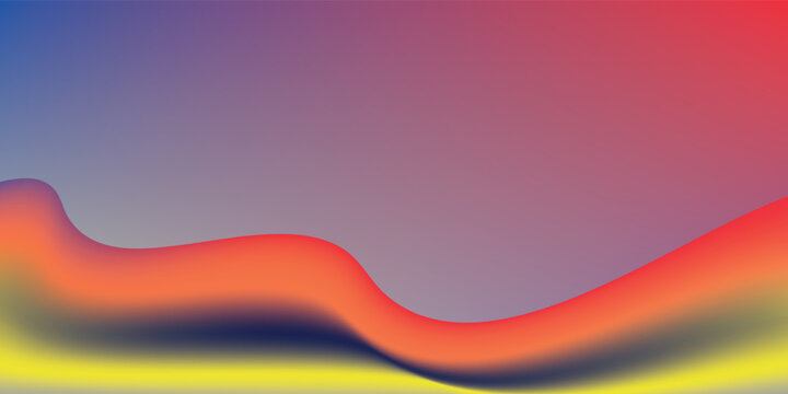 Elegant Abstract Wave Background in blue, red, yellow, and orange, Amazing Web Design Element or Digital Art Display. New esp vector