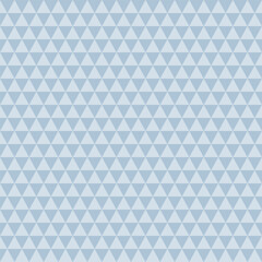 Fototapeta premium Seamless light blue and soft blue geometric triangle pattern. Clean repeating background texture for wallpaper, packaging, textile, branding, and web design.