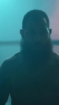 Intense Boxing Training and Fight: Professional Boxers Sparring in Ring, Close-up Portraits, Jumping Rope, Push-ups, and Cinematic Gym Workout Sessions with Athletic Men.