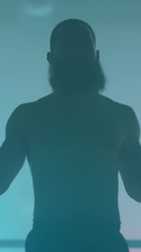 Intense Boxing Training and Fight: Professional Boxers Sparring in Ring, Close-up Portraits, Jumping Rope, Push-ups, and Cinematic Gym Workout Sessions with Athletic Men.
