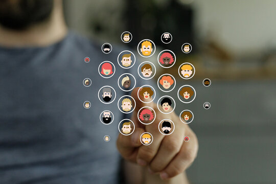 Visual representation of a diverse network, symbolising connections and collaboration, ideal for tech, teamwork, and soc