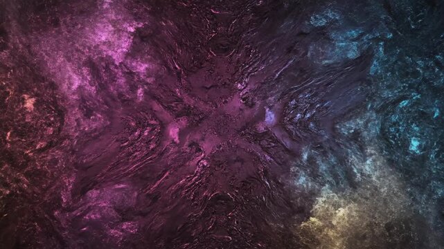Vibrant purple, blue, and gold textured abstract background with marbled effect