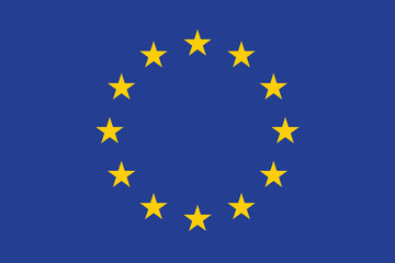 European Union flag, official EU flag, Europe vector banner