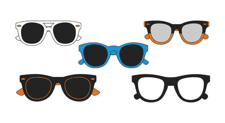 Sunglasses Line art dynamic abstract creative vector