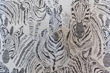 Hand-drawn style zebra pattern texture background, black and white animal print wallpaper or textile design.