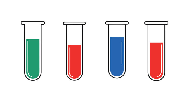 Test Tube Line art dynamic abstract style vector