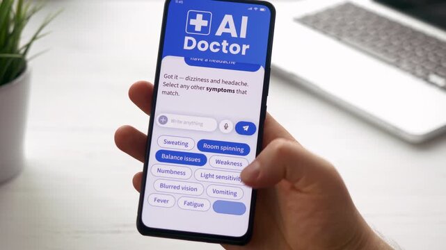 Using an AI doctor chat app for quick symptom triage