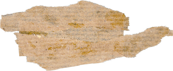 Irregular overlapping brown paper strips texture background transparent