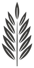 Obraz premium Abstract illustration of a stylized wheat stalk or leaf design