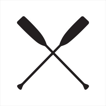 Crossed oars