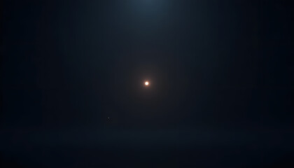 Lunar eclipse with glowing orange moon in dark sky