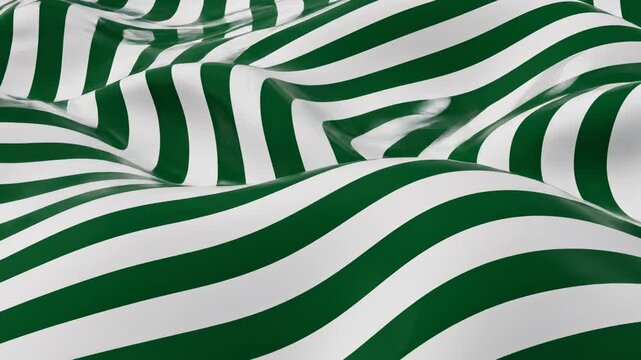 Slow motion close-up of wide vertical stripes smoothly morphing into oscillating emerald green and pristine white wavy patterns vertical, gradient, wallpaper