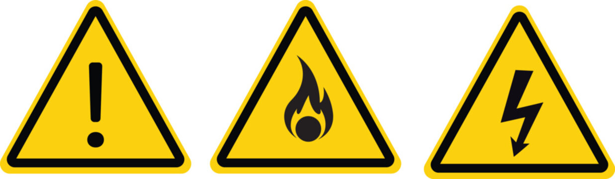  Caution signs set