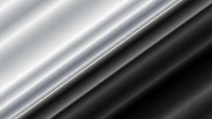 Diagonal metallic stripes background with smooth silver and black gradients