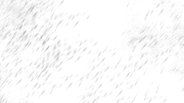Hard Falling Rain Isolated on Plain Transparent Background
