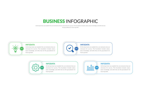Business Infographic Process Flow &ndash; Circular Design for Data & Workflow Visualization